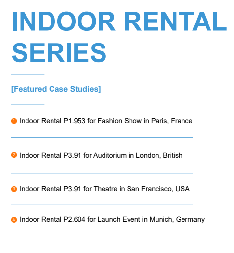 Indoor Rental Series