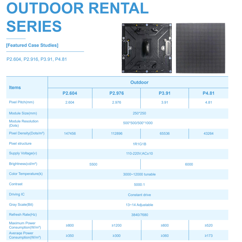 Outdoor Rental Series