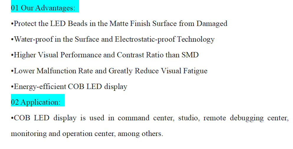 Indoor Full Color COB Series