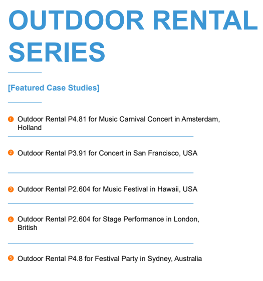 Outdoor Rental Series