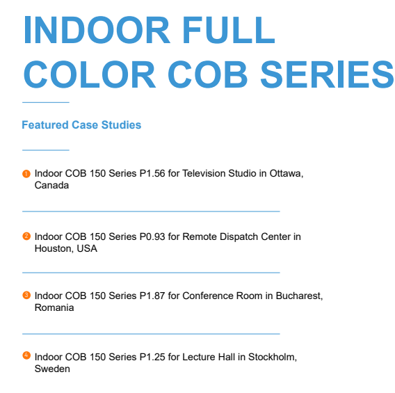 Indoor Full Color COB Series