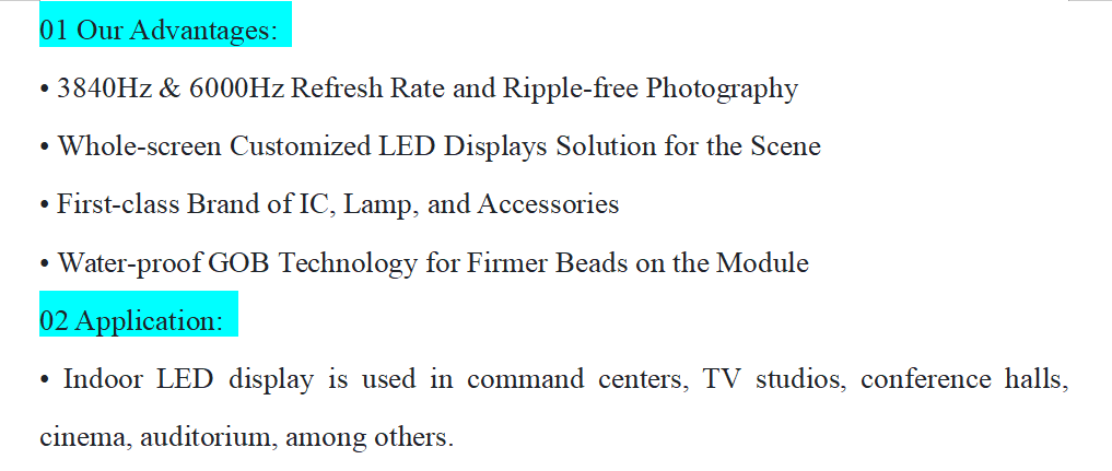 Indoor Full Color Series